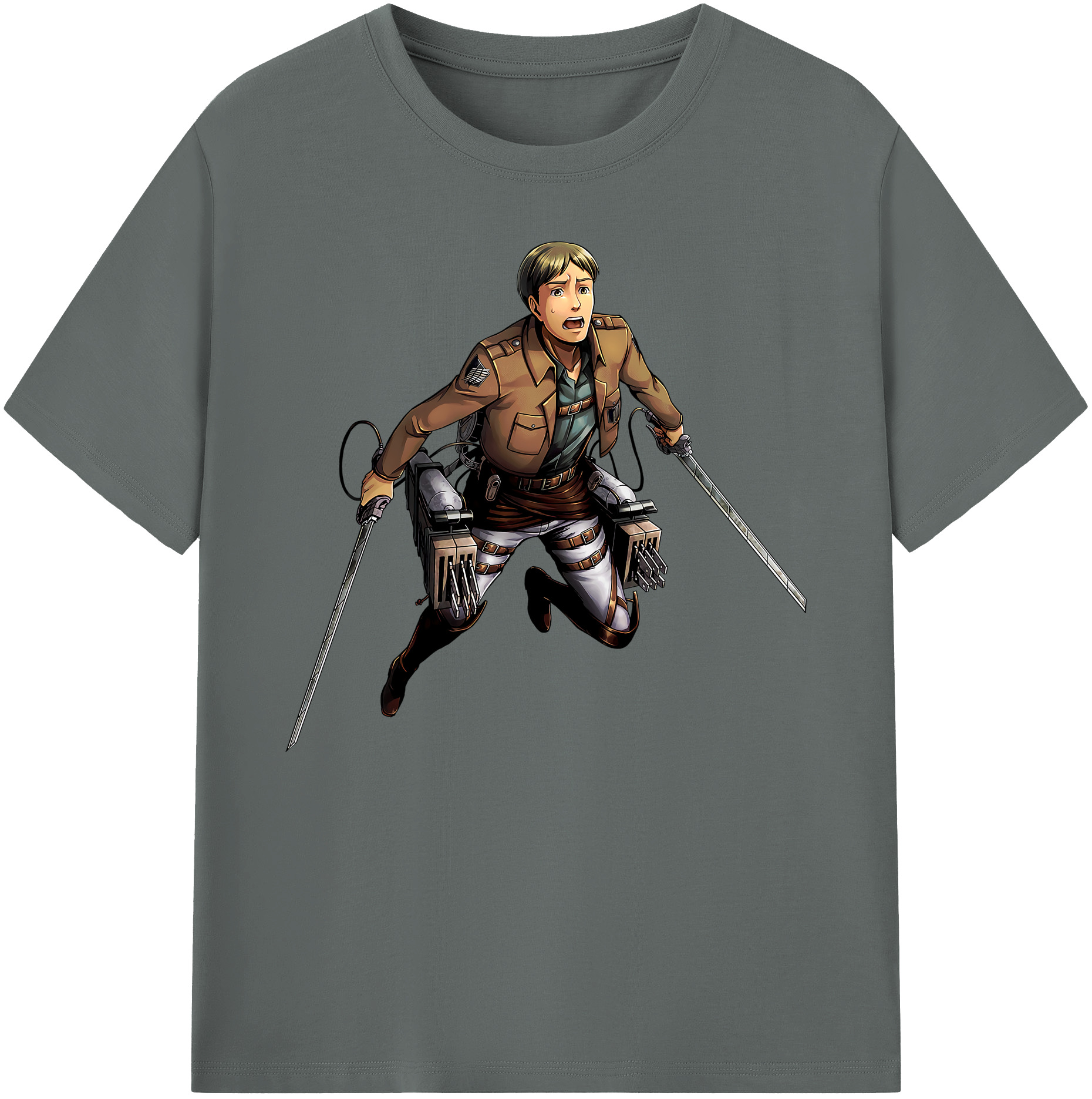 （画像用） 進撃の巨人 Attack on Titan 綿100％ メンズ半袖Tシャツ｜肌触りやわらか＆通気性